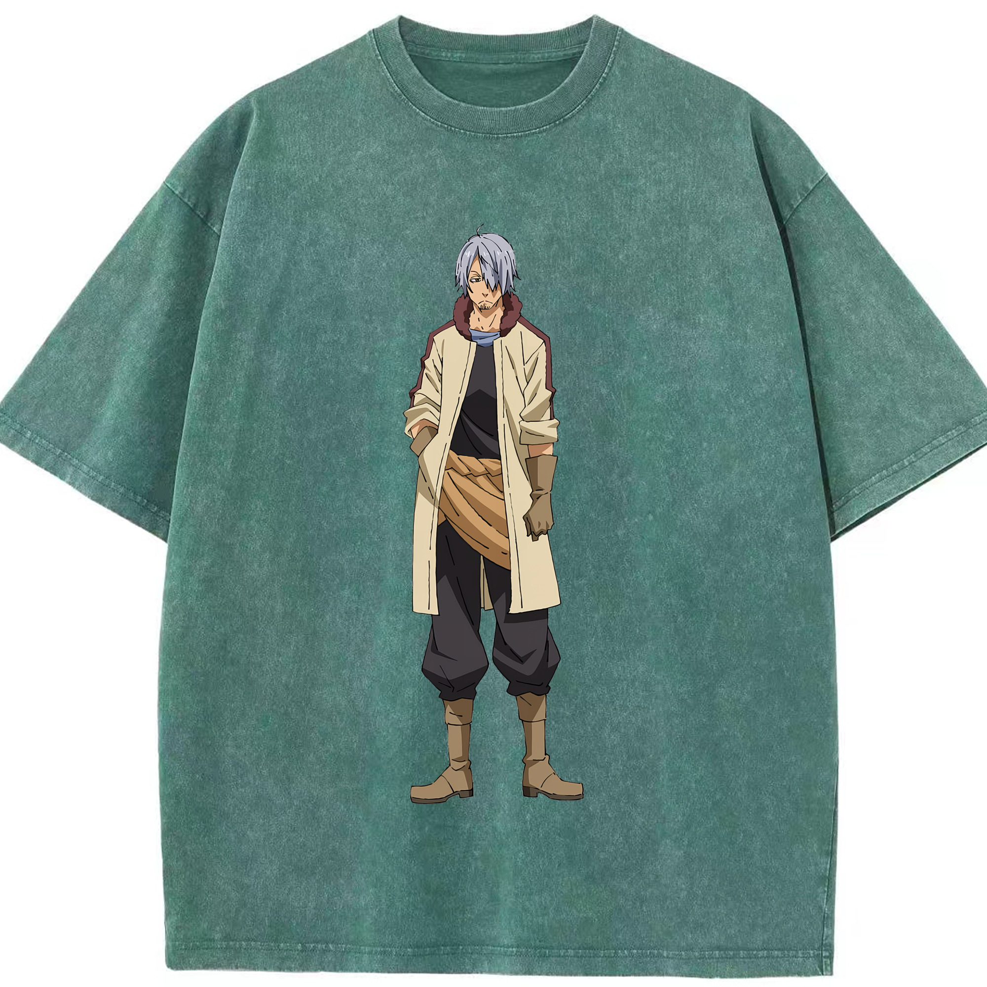 （画像用） 転スラ Regarding Reincarnated to Slime 綿100% ヴィンテージ風 半袖Tシャツ（フロントプリント）